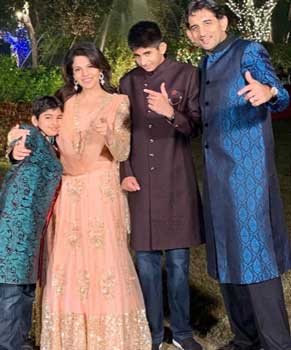 Namita Thapar with her family
