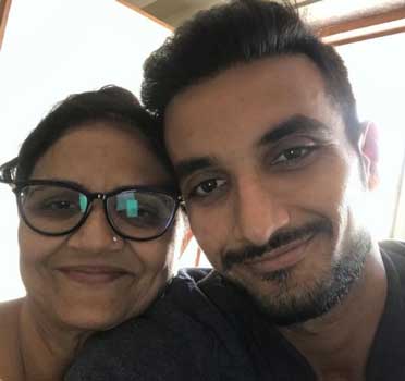 Harshal Patel with his mother